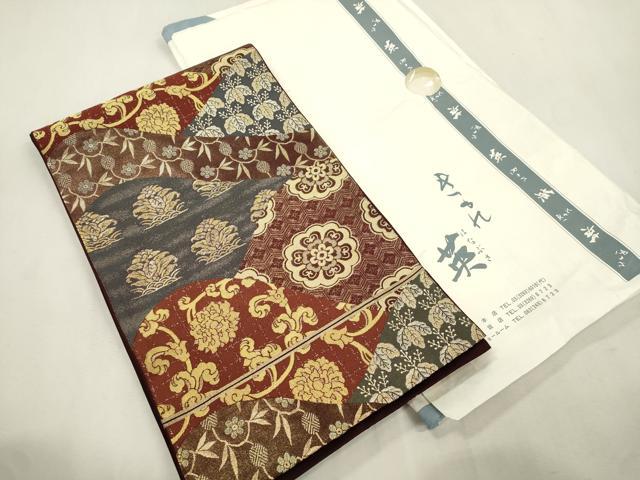 平和屋着物●西陣　川島織物　洗える最高級着物　＜英＞はなぶさ謹製　六通柄　本袋帯　草花文　金糸　たとう紙付き　CABJ2190dy