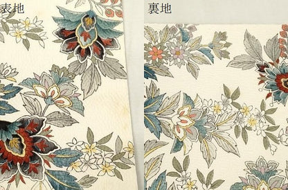 平和屋着物●摺型友禅　京都　多ち花 　九寸名古屋帯　絞り　更紗文　正絹　逸品　CABJ2204dy