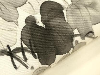 平和屋着物●塩瀬　九寸名古屋帯　作家物　手描き　蔦の葉文　金彩　松葉仕立て　正絹　逸品　CABJ2209dy