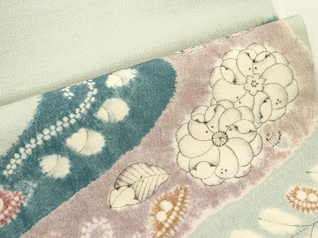 平和屋着物●九寸名古屋帯　辻が花　鬼しぼ縮緬　正絹　逸品　CABJ2218dy