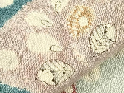 平和屋着物●九寸名古屋帯　辻が花　鬼しぼ縮緬　正絹　逸品　CABJ2218dy