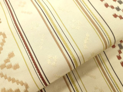 平和屋着物●本場筑前博多織　八寸名古屋帯　幾何学間道　正絹　逸品　CABJ2221dy