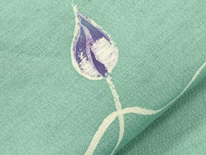 平和屋着物●九寸名古屋帯　ろうけつ染め　草花文　正絹　逸品　CABJ2232dy