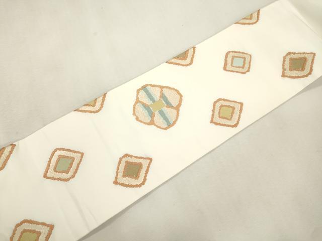 平和屋着物●三風魯・堀江三郎　つけ帯　草木染　菱花文　正絹　逸品　CABJ2243dy