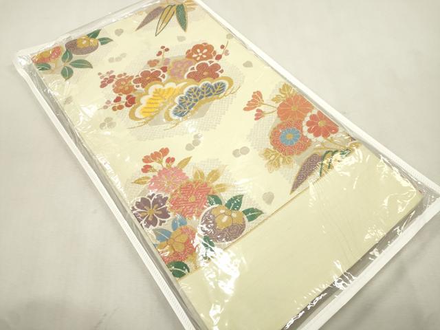 平和屋着物●西陣　酒井守謹製　六通柄袋帯　亀甲草花文　金銀糸　証紙付き　正絹　逸品　未使用　CABJ2253dy