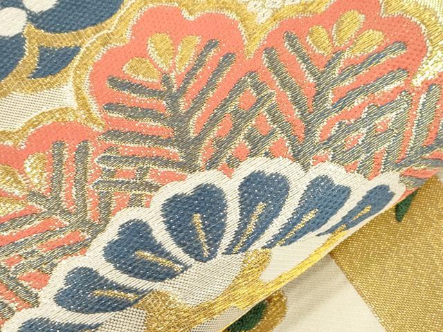 平和屋着物●西陣　酒井守謹製　六通柄袋帯　松竹梅　金銀糸　証紙付き　逸品　未使用　CABJ2260dy