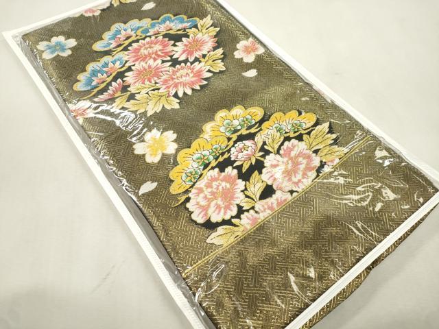 平和屋着物●西陣　酒井守謹製　六通柄袋帯　松花文　金糸　証紙付き　逸品　未使用　CABJ2264dy