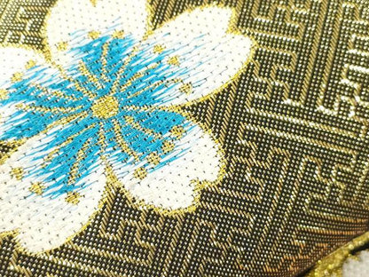平和屋着物●西陣　酒井守謹製　六通柄袋帯　松花文　金糸　証紙付き　逸品　未使用　CABJ2264dy