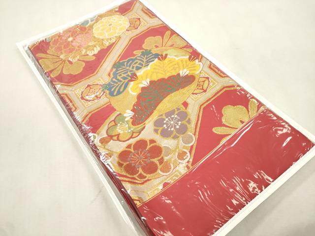 平和屋着物●西陣　酒井守謹製　六通柄袋帯　七宝花文　金銀糸　証紙付き　逸品　未使用　CABJ2266dy