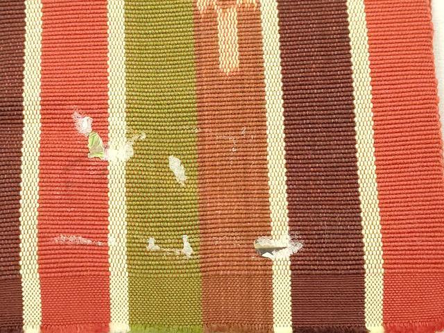 平和屋着物●男性　沖縄県伝統工芸品　八重山ミンサー　手織り　角帯　幾何学間道　一重帯　綿　逸品　CABJ2278dy