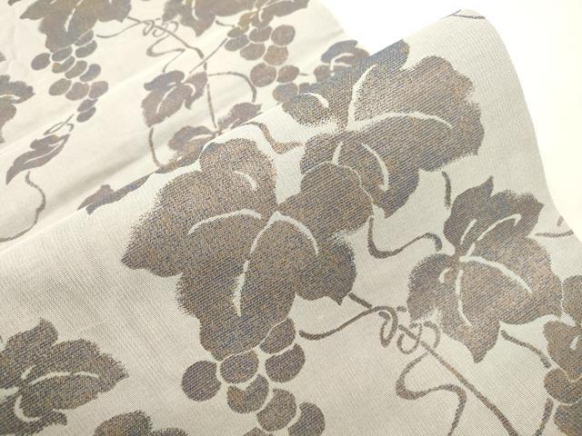 平和屋着物●六通柄袋帯　葡萄蔦の葉文　正絹　逸品　CABJ2282dy