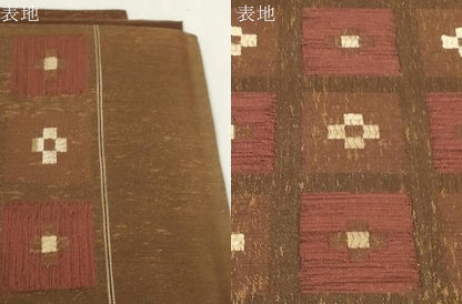 平和屋着物▽京の名門　じゅらく謹製　六通柄袋帯　スリーシーズン　春夏秋　市松文様　証紙付き　正絹　逸品　CABJ2284dy