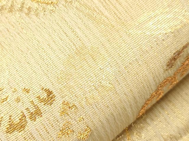 平和屋着物▽紋屋井関　御寮織　六通柄袋帯　向い鳥花丸文　スリーシーズン　春夏秋　正絹　逸品　CABJ2285dy