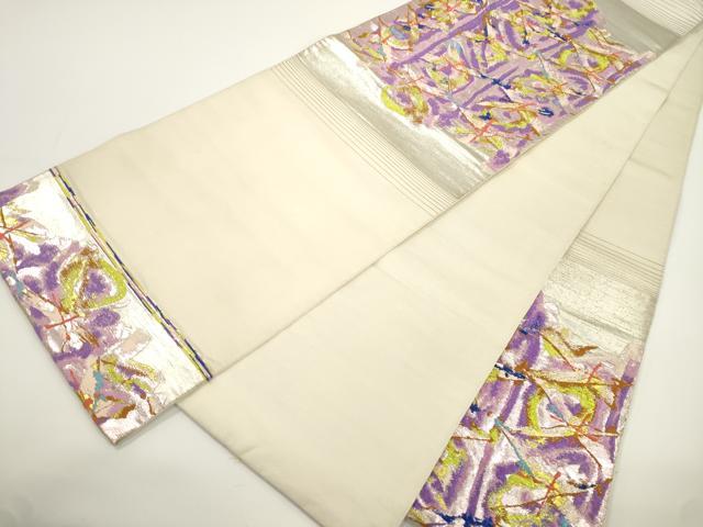 平和屋着物●龍村美術織物　六通柄袋帯　リラのリズム　金銀糸　正絹　逸品　CABJ2287dy