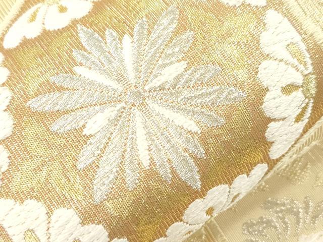 平和屋着物●六通柄袋帯　唐織　蜀江花文　金銀糸　正絹　逸品　CABJ2297dy