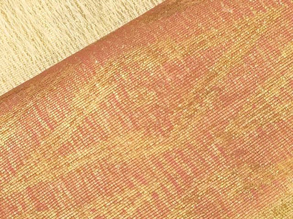 平和屋着物●六通柄袋帯　横段花文　金彩　正絹　逸品　CABJ2314dy