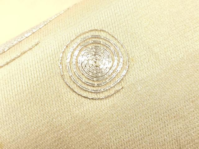 平和屋着物●西陣　川島織物　丸帯　駒刺繍　立波文　正絹　逸品　CABJ2315dy
