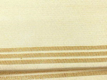平和屋着物●西陣　川島織物　丸帯　駒刺繍　立波文　正絹　逸品　CABJ2315dy