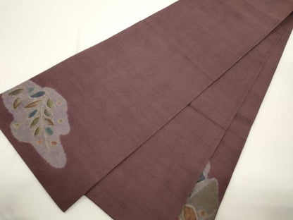 平和屋着物●中国三大刺繍　相良刺繍　結城紬　奥順　はたおり娘　太鼓柄袋帯　辻が花　証紙付き　正絹　逸品　CABJ2323dy