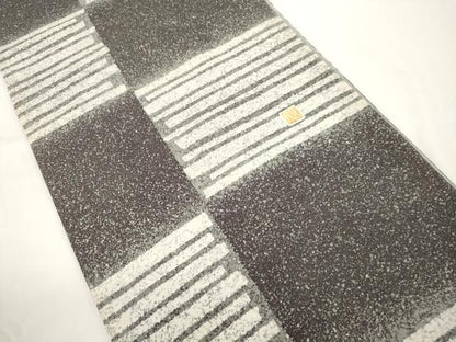 平和屋着物●全通柄　京袋帯　作家物　市松文様　正絹　逸品　CABJ2324dy