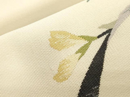 平和屋着物●爪掻き本綴れ　八寸名古屋帯　竹花文　金糸　正絹　逸品　CABJ2331dy