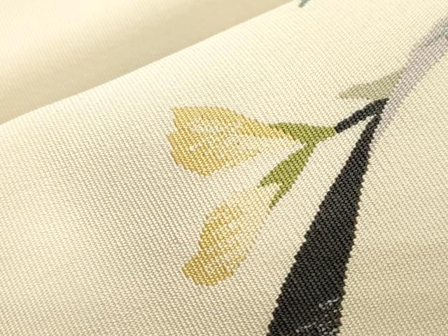 平和屋着物●爪掻き本綴れ　八寸名古屋帯　竹花文　金糸　正絹　逸品　CABJ2331dy