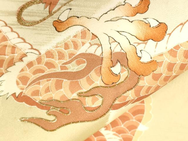 平和屋着物●アンティーク　大正ロマン　丸帯　竜　金糸　正絹　逸品　CABJ2337dy