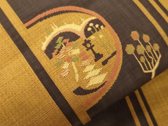 平和屋着物●名門木屋太　今河織物　六通柄袋帯　風景丸文　正絹　逸品　CABJ2353dy