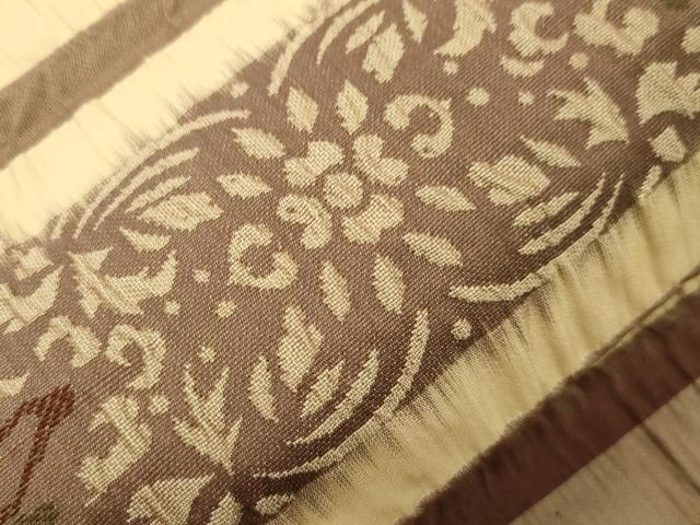 平和屋着物●全通柄袋帯　横段花文　正絹　逸品　CABJ2355dy