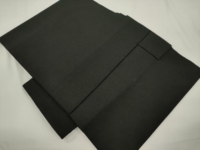平和屋着物●つけ帯　枝桜文　黒地　鬼しぼ縮緬　正絹　逸品　CABJ2363dy