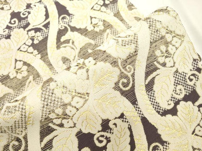 平和屋着物●つけ帯　輪奈織　立涌桐文　金糸　正絹　逸品　CABJ2364dy