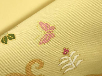 平和屋着物●塩瀬　つけ帯　動物文　金彩　正絹　逸品　CABJ2367dy