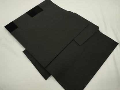 平和屋着物●つけ帯　刺繍　ビロード　幾何学文　黒地　金糸　正絹　逸品　CABJ2369dy