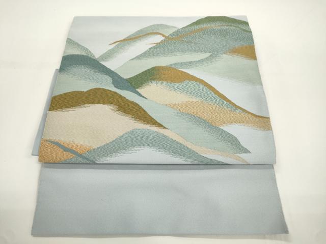 平和屋着物●爪掻き本綴れ　つけ帯　遠山文　正絹　逸品　CABJ2371dy