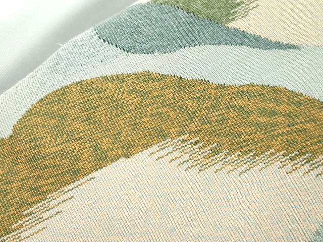 平和屋着物●爪掻き本綴れ　つけ帯　遠山文　正絹　逸品　CABJ2371dy