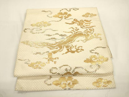 平和屋着物●龍村平蔵製　つけ帯　木下裂　竜　金銀糸　高島屋扱い　正絹　逸品　CABJ2376dy