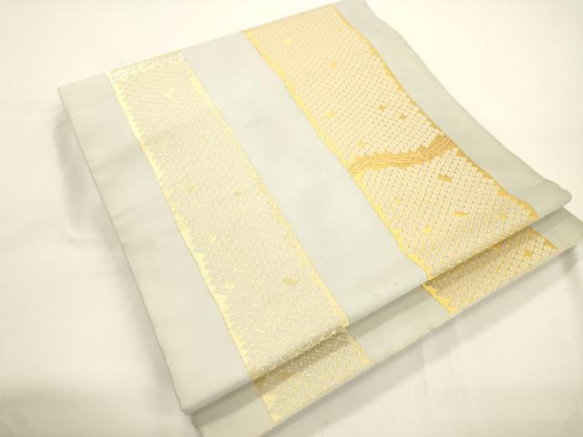 平和屋着物●つけ帯　幾何学文　金銀糸　正絹　逸品　CABJ2379dy