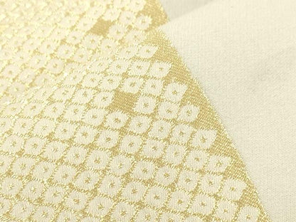 平和屋着物●つけ帯　幾何学文　金銀糸　正絹　逸品　CABJ2379dy
