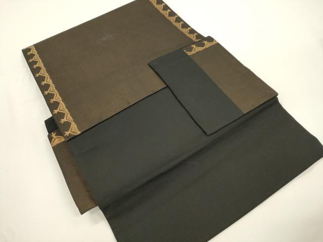 平和屋着物●洛風林　工芸帯地　つけ帯　人物文　金糸　正絹　逸品　CABJ2381dy