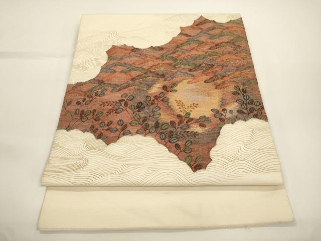 平和屋着物●つけ帯　作家物　松　金銀糸　正絹　逸品　CABJ2382dy