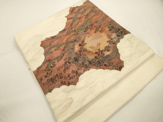 平和屋着物●つけ帯　作家物　松　金銀糸　正絹　逸品　CABJ2382dy
