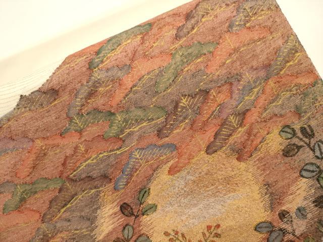 平和屋着物●つけ帯　作家物　松　金銀糸　正絹　逸品　CABJ2382dy