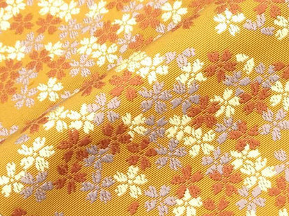 平和屋着物●本場筑前博多織　半幅帯　舞桜文　正絹　逸品　CABJ2385dy