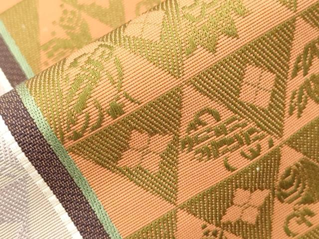 平和屋着物●本場筑前博多織　半幅帯　宝尽くし文　正絹　逸品　CABJ2400dy