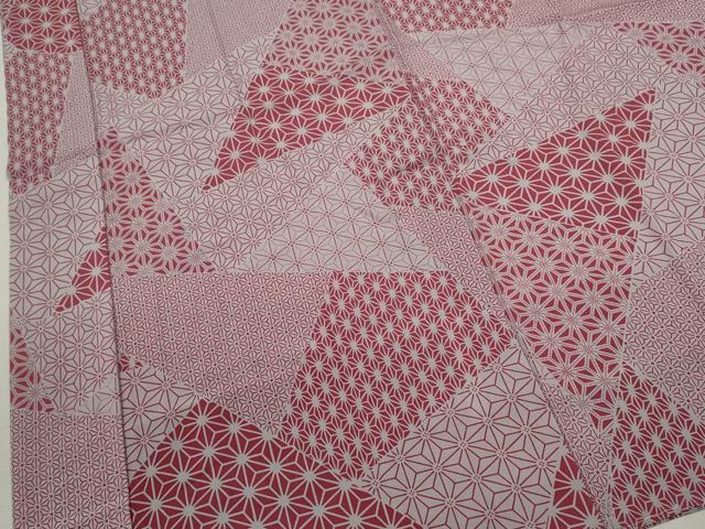 平和屋着物●長襦袢　無双仕立て　切嵌麻の葉文　やまと謹製　正絹　逸品　CABJ2401ze
