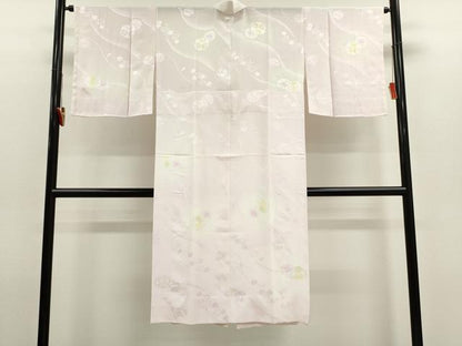 平和屋着物●長襦袢　無双仕立て　舞花鞠地紋　暈し染め　正絹　逸品　CABJ2402ze