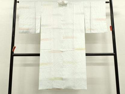 平和屋着物●長襦袢　袷　霞文　半衿刺繍　正絹　逸品　CABJ2403ze