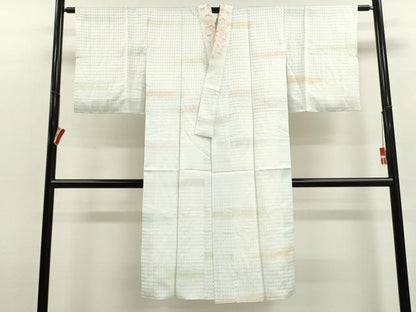 平和屋着物●長襦袢　袷　霞文　半衿刺繍　正絹　逸品　CABJ2403ze