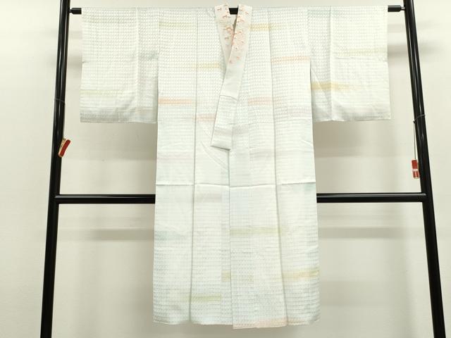 平和屋着物●長襦袢　袷　霞文　半衿刺繍　正絹　逸品　CABJ2403ze