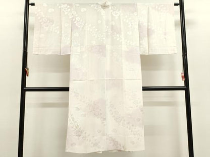 平和屋着物●長襦袢　無双仕立て　枝花地紋　暈し染め　正絹　逸品　CABJ2404ze